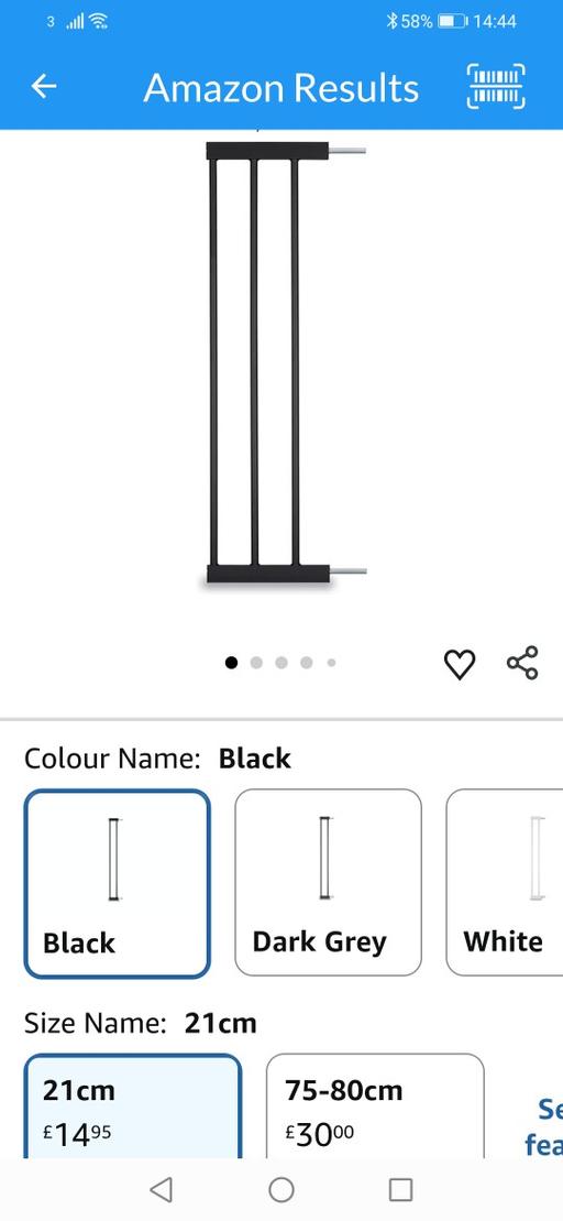  — New Hauck extension 21cm for safety gate