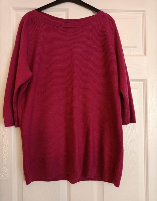  — pink/purple ribbed jumper