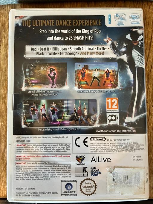  — Michael Jackson Wii game