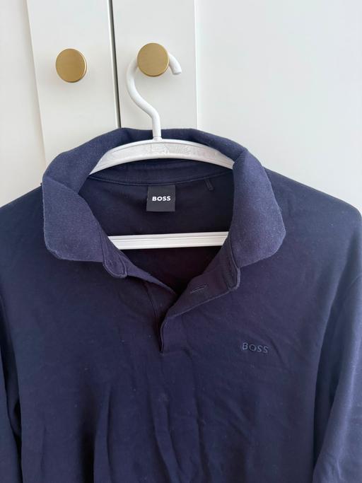  — BOSS Hugo Boss Men's Navy Long Sleeve Polo