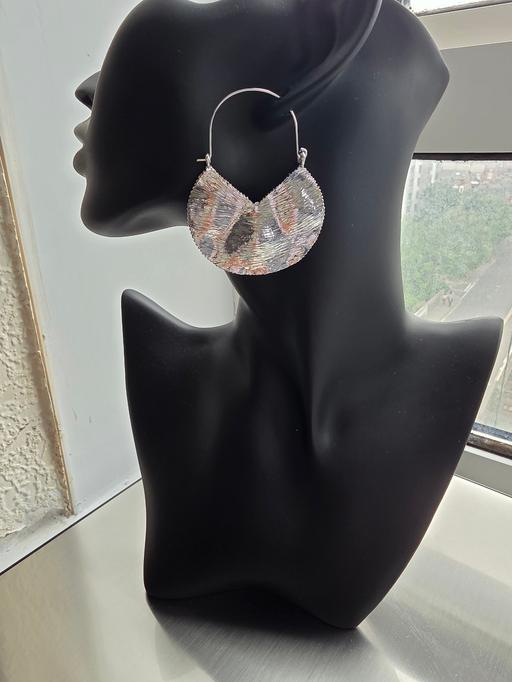  — Silver Statement Dangle Earrings lightweight