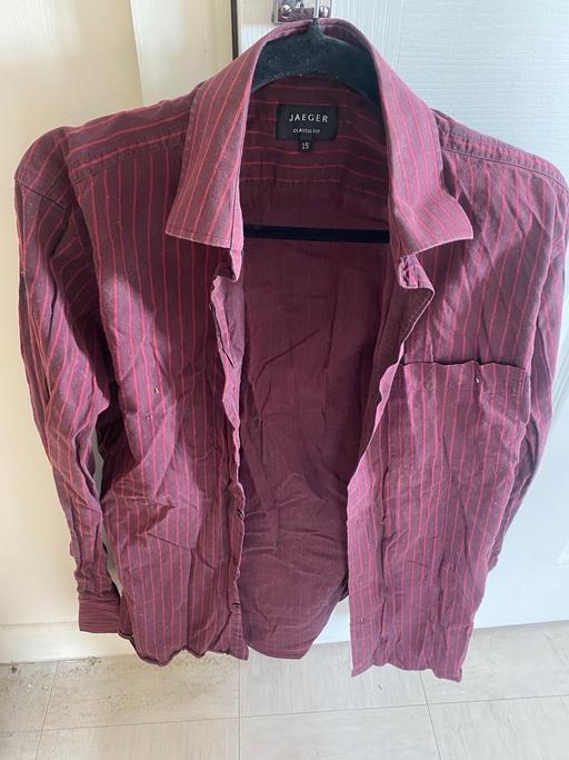  — Mens casual purple long sleeve shirt size M,