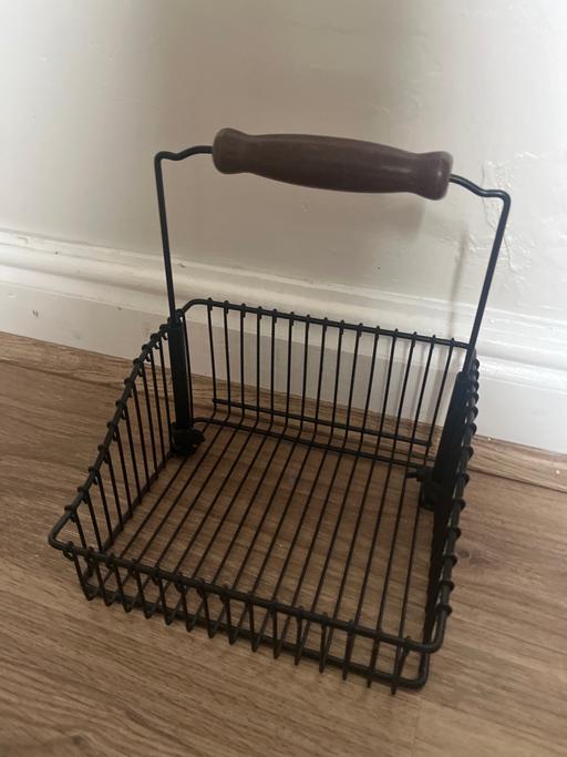  — TK Maxx storage caddy with wood handle