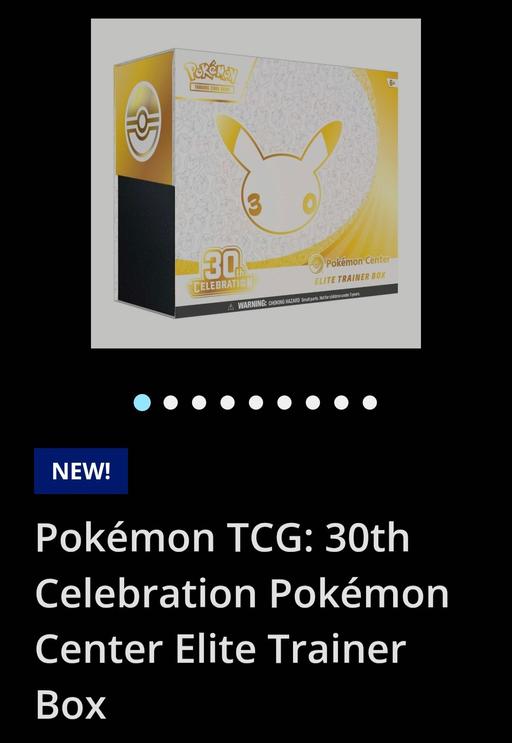  — pokemon centre ETB 30th Anniversary