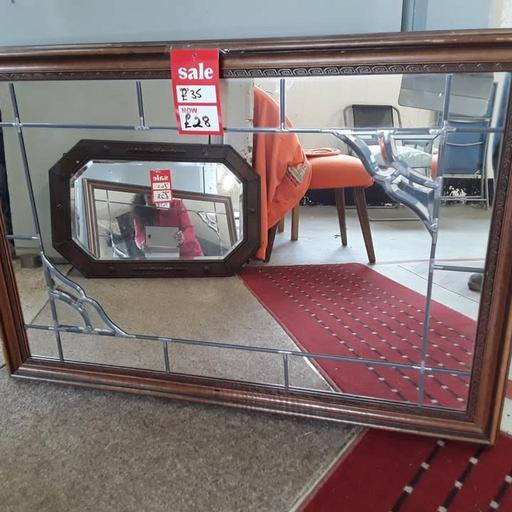  — Vintage mahogany lead pattern wall mirror