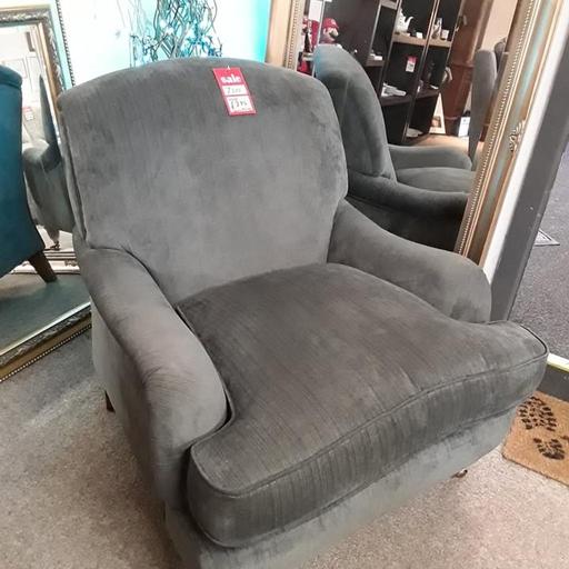  — Gorgeous grey fabric LAURA ASHLEY armchair