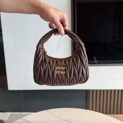  — Miu Miu Wander Hobo Caramel Matelassé Nappa