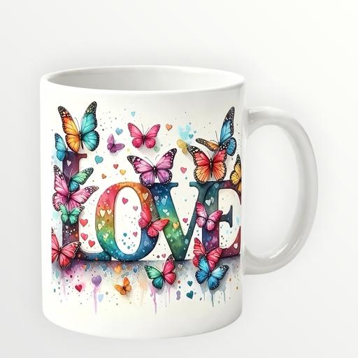  — New 11oz ceramic sublimation butterflies mug