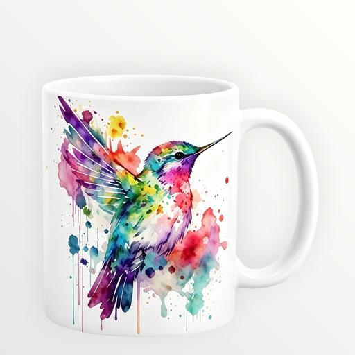  — New11oz ceramic sublimation hummingbird mug