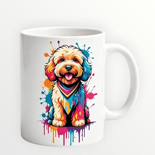  — 11oz ceramic sublimation colourful dog mug