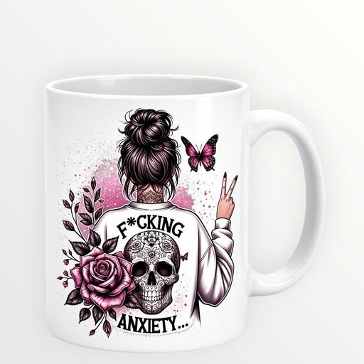  — New 11oz ceramic sublimation Anxiety mug