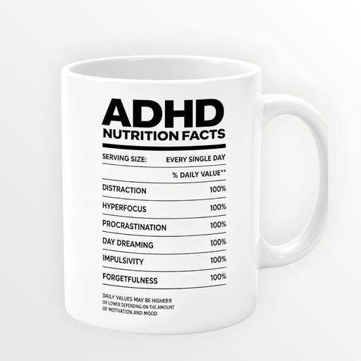  — 11oz ceramic sublimation ADHD mug