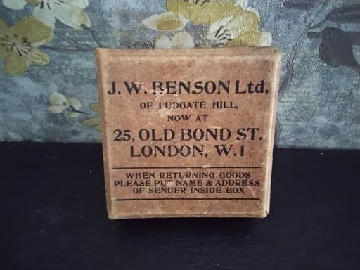  — antique JW Benson pocket watch box ? rare