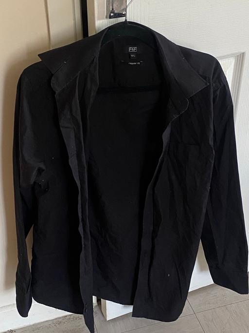  — Menswear black long sleeved shirt size S.