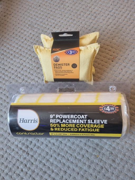  — 9" powercoat roller, demister pads (2)