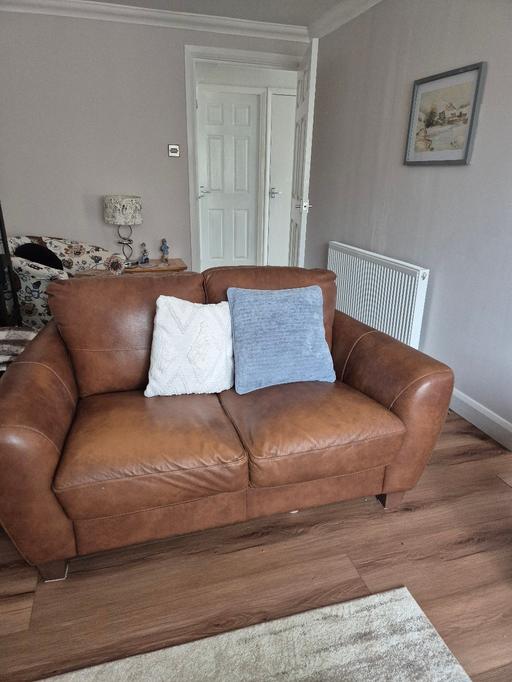  — 2 Leather 2 Seater Settees
