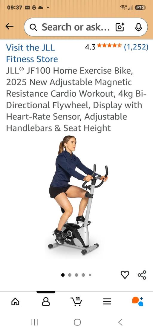  — Exercise bike