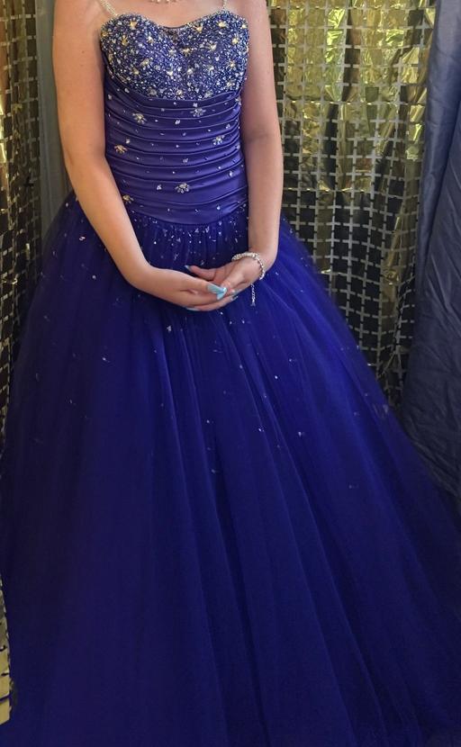  — Cadbury purple prom dress