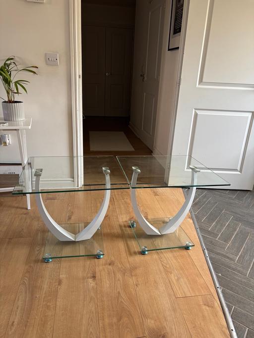  — Glass side tables x2