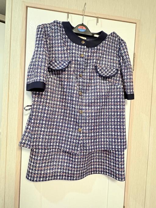 — Verve tweed Co-ord top & skirt size 14