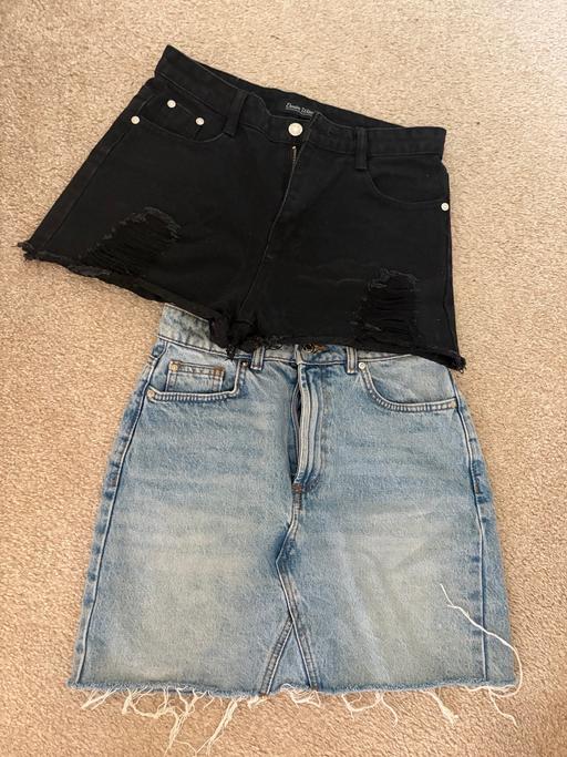  — Denim shorts and skirt size 6