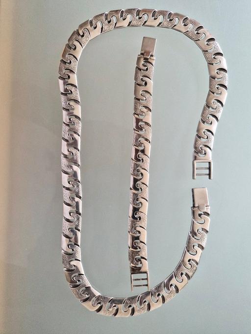  — heavy 925 sterling silver chain and bracelet