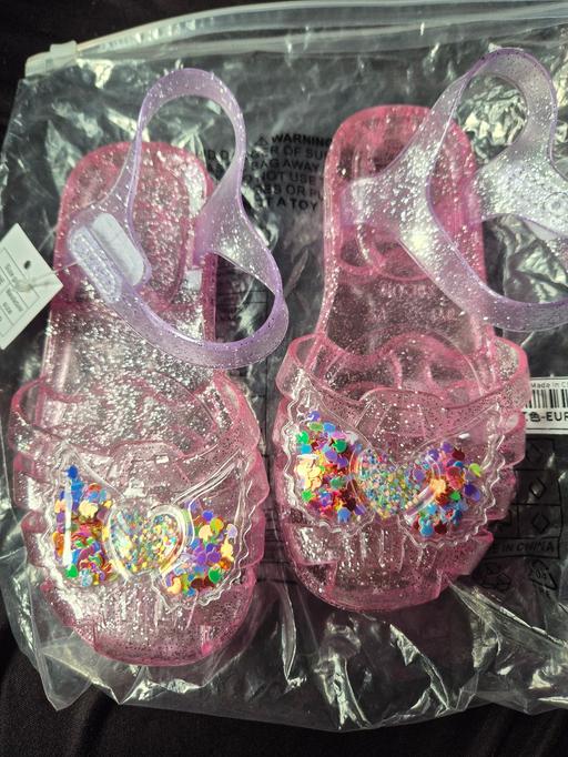  — new Girls Pink Glitter Sandals