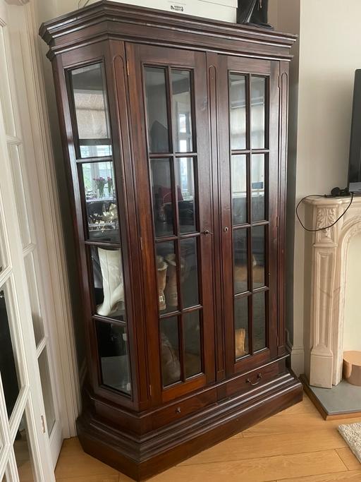  — Mahogany/glass cabinet