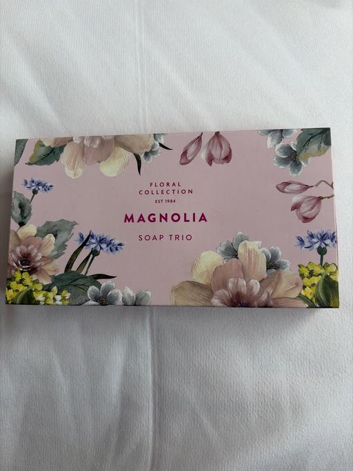  — M&S magnolia soap trio