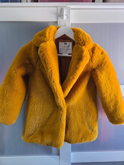  — Age 6-7 F&F mustard fluffy jacket