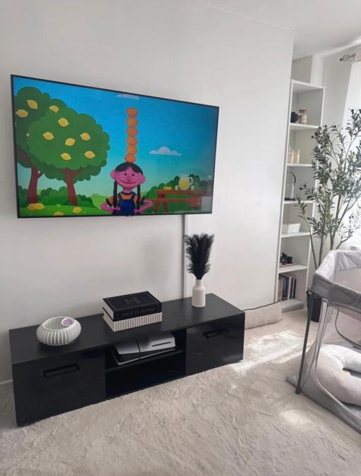  — Black 140cm TV Stand