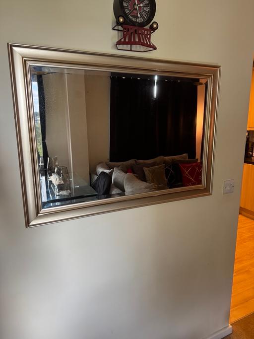  — LARGE FRAMED GOLD WALL MIRROR