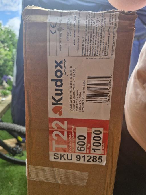  — kudox radiator 600 x 1000mm new