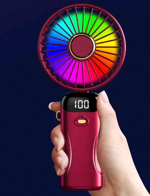  — Portable USB Rechargeable Handheld Fan with L