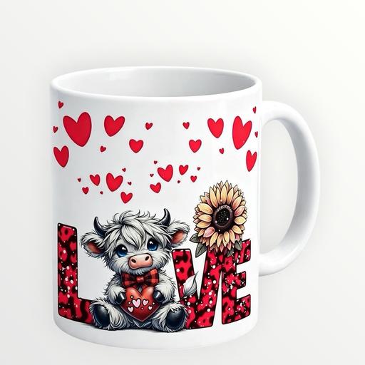  — New 11oz sublimation coz mug with heart