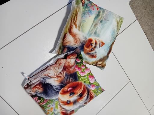  — 2 Yorkshire dog pillows