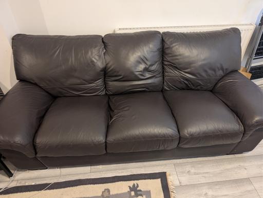  — 3 set brown leather set for sale urgent