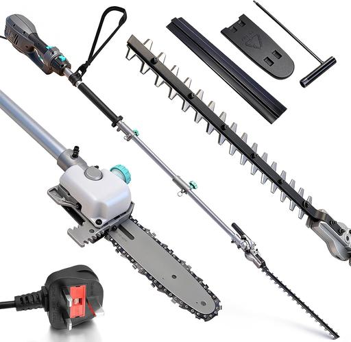  — 1010W 2 in 1 Pole Hedge Trimmer & Chainsaw