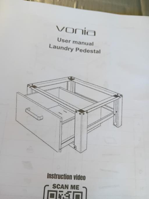  — laundry pedestal