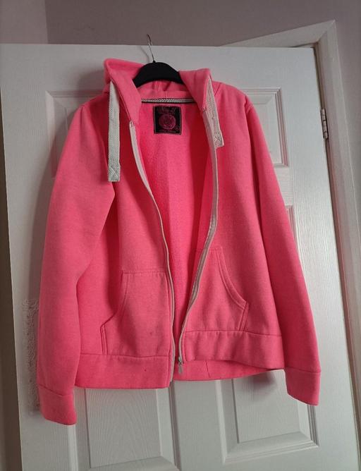  — Neon pink hoodie
