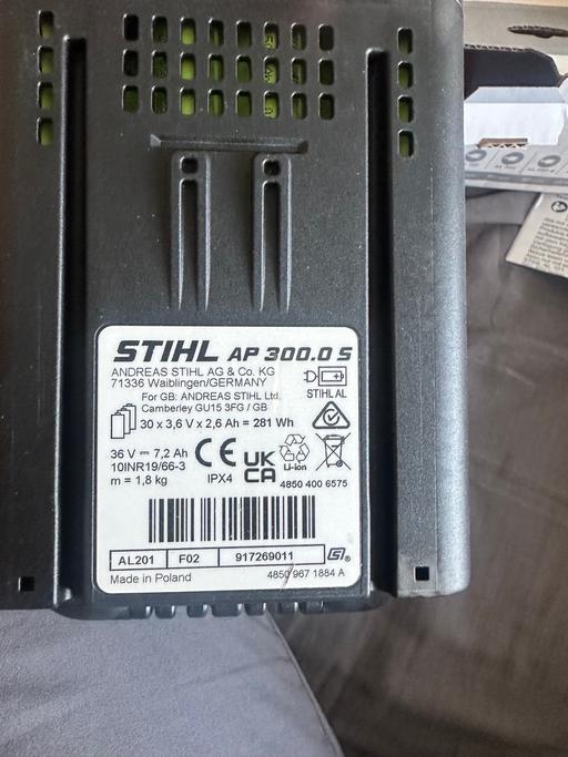  — Stihl ap300s