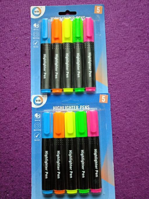  — 2 packs of 5 HIGHLIGHTER PENS