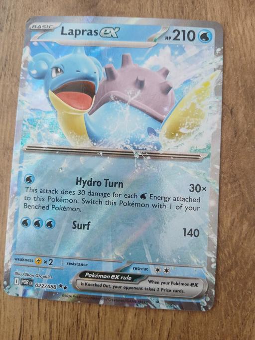  — Lapras EX Pokemon Card