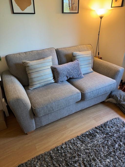  — Comfy Grey Fabric Sofa Bed