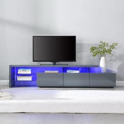  — Tv stand High gloss wooden tv stand led light