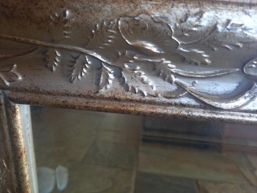  — bevel edged floral mirror