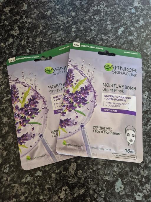  — Brand new garnier face masks x2