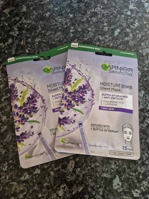  — Brand new garnier face masks x2