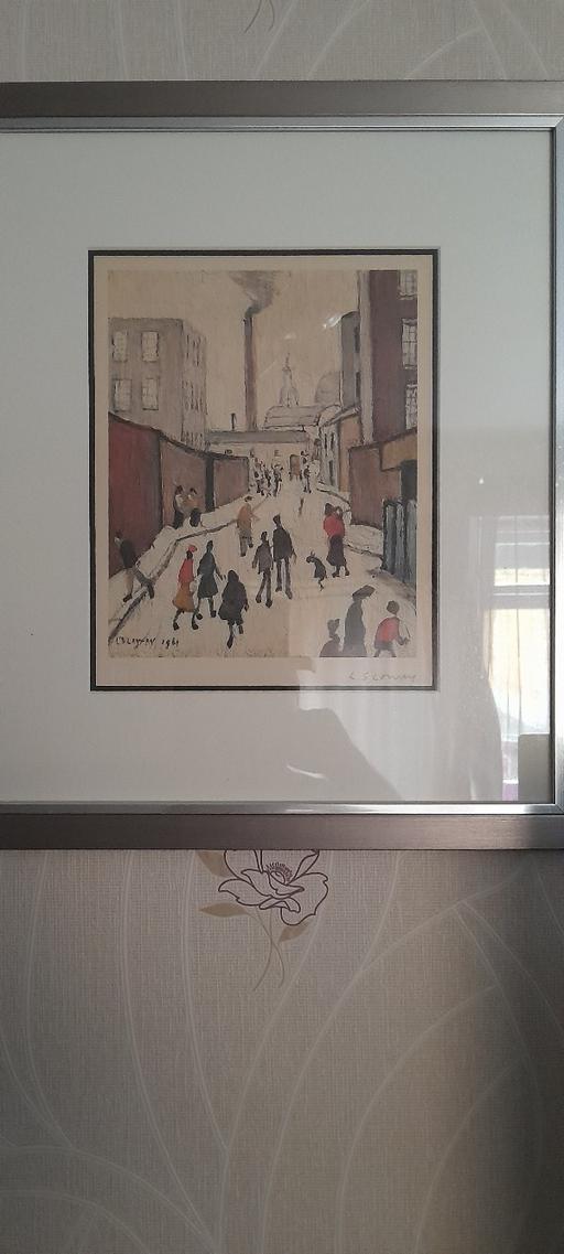  — Genuine L.S .LOWERY SIGNED PRINT × CERTIFICAT
