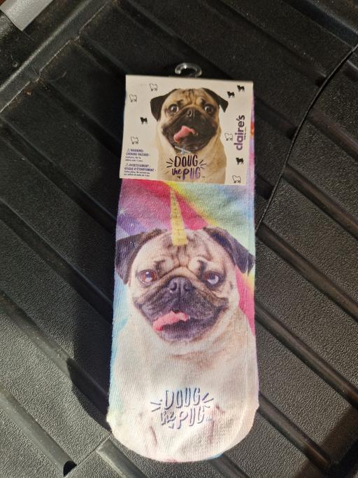  — bn 3pk doug the pug socks Claires